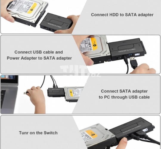 Universal USB 3.0 to IDE/SATA convertor with power switch 80 AZN Tut.az Pulsuz Elanlar Saytı - Əmlak, Avto, İş, Geyim, Mebel