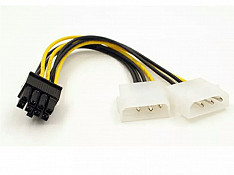 Dual Molex LP4 4 Pin to 8 Pin Power Cable Sumqayıt