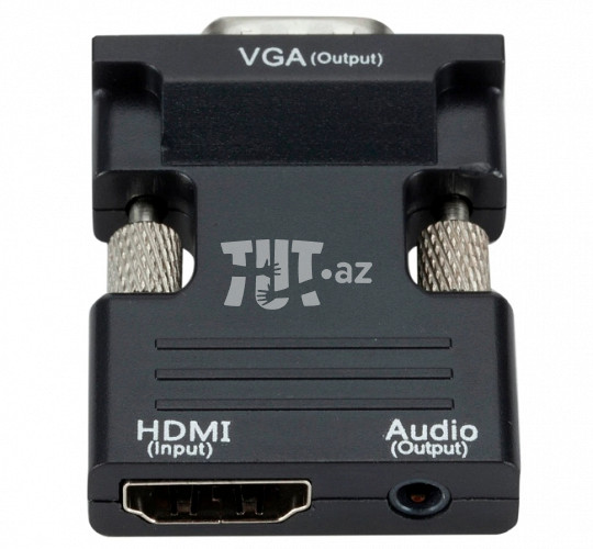 HDMI-compatible Female to VGA Male Converter with Audio Adapter 15 AZN Tut.az Pulsuz Elanlar Saytı - Əmlak, Avto, İş, Geyim, Mebel