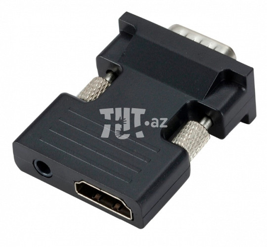 HDMI-compatible Female to VGA Male Converter with Audio Adapter 15 AZN Tut.az Бесплатные Объявления в Баку, Азербайджане