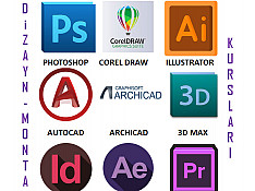 Montaj, qrafik dizayn, ofis, java, c++, c#, java kursu Bakı