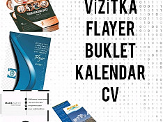 Vizitka, Buklet, Flayer, CV hazırlanması Bakı