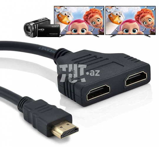 1 Input 2 HDMI Compatible Splitter Cable 10 AZN Tut.az Бесплатные Объявления в Баку, Азербайджане