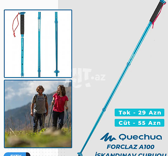 Skandinav gəzinti çubuqları (trekking poles stick) 2 ,  29 AZN , Tut.az Pulsuz Elanlar Saytı - Əmlak, Avto, İş, Geyim, Mebel