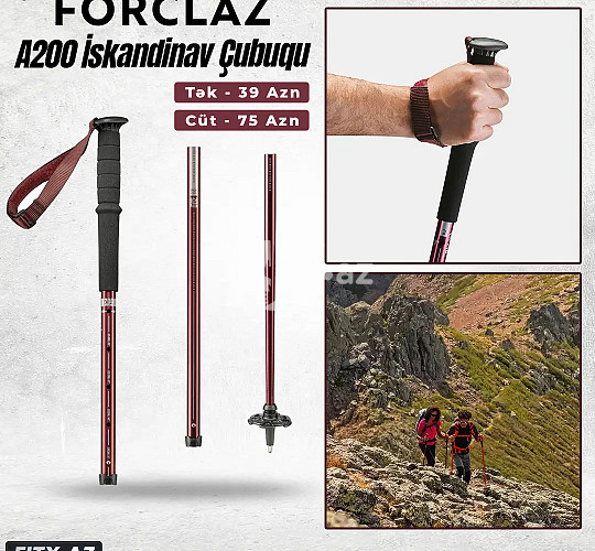 Skandinav gəzinti çubuqları (trekking poles stick) 2 ,  29 AZN , Tut.az Pulsuz Elanlar Saytı - Əmlak, Avto, İş, Geyim, Mebel