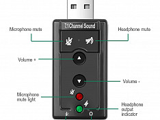 USB2.0 External 7.1 Channel 3D Virtual Sound Card Adapter Сумгаит
