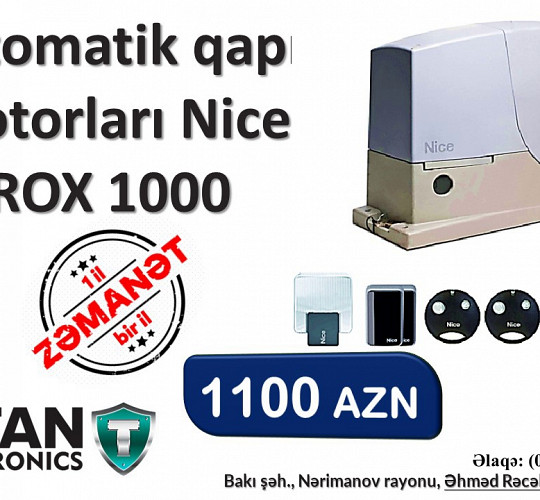 Avtomatik qapı mühərrikləri Nice ROX 1000 1 100 AZN Tut.az Бесплатные Объявления в Баку, Азербайджане