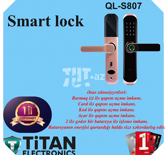 Smart lock QL-S807 ,  310 AZN , Tut.az Pulsuz Elanlar Saytı - Əmlak, Avto, İş, Geyim, Mebel