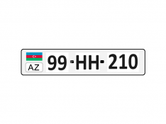 Avtomobil qeydiyyat nişanı - 99-HH-210 Баку