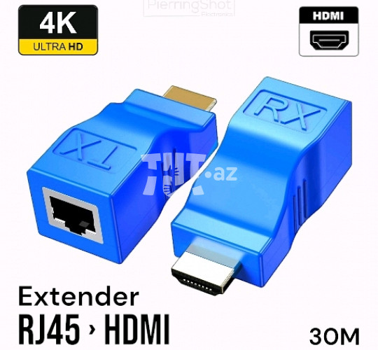 HDMI Extender with LAN Kabeli (30m Support) ,  7.50 AZN Торг возможен , Tut.az Бесплатные Объявления в Баку, Азербайджане