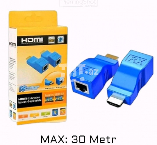HDMI Extender with LAN Kabeli (30m Support) ,  7.50 AZN Торг возможен , Tut.az Бесплатные Объявления в Баку, Азербайджане
