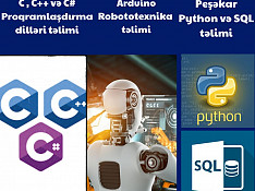 C, c++ və C# proqramlaşdırma, Arduino Robototexnika, Python Sql Bakı