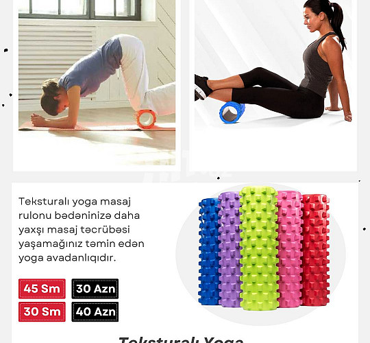 Yoga Foam Roller ,  25 AZN , Tut.az Бесплатные Объявления в Баку, Азербайджане
