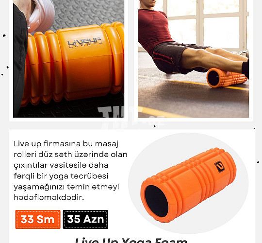 Yoga Foam Roller ,  25 AZN , Tut.az Pulsuz Elanlar Saytı - Əmlak, Avto, İş, Geyim, Mebel