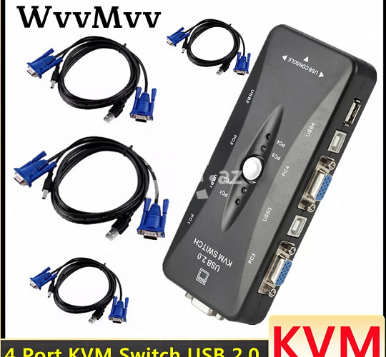 4 Port USB2.0 KVM Switch 40 AZN Tut.az Pulsuz Elanlar Saytı - Əmlak, Avto, İş, Geyim, Mebel