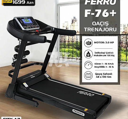 Qaçış trenajoru Fitx Ferro Treadmill KLN 2 ,  735 AZN , Tut.az Бесплатные Объявления в Баку, Азербайджане