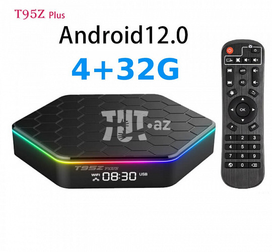 T95z Plus 6K Android 12 Tv Box 4/32Gb 104 AZN Tut.az Pulsuz Elanlar Saytı - Əmlak, Avto, İş, Geyim, Mebel