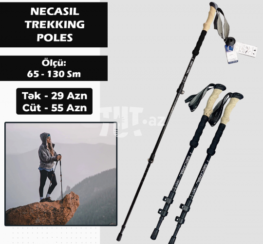 İskandinav gəzinti çubuqları (trekking poles stick) ,  19 AZN , Tut.az Бесплатные Объявления в Баку, Азербайджане