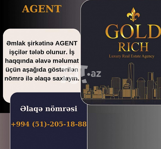 Agent tələb olunur, maaş:1 200 AZN,  şirkəti. Bakı-da 801029-saylı is elanlari yeni vakansiyalar 2023