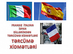 İspan, İtalyan, Fransız, Rus dillərindən tərcümə xidməti Баку