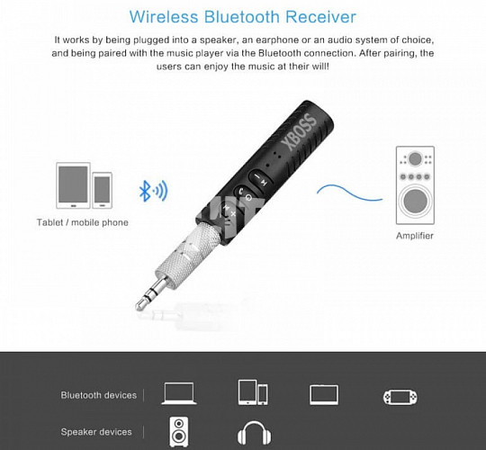XBOSS A7 Bluetooth aux receiver ,  14 AZN , Bakı -  Tut.az Pulsuz Elanlar Saytı - Əmlak, Avto, İş, Geyim, Mebel saytında