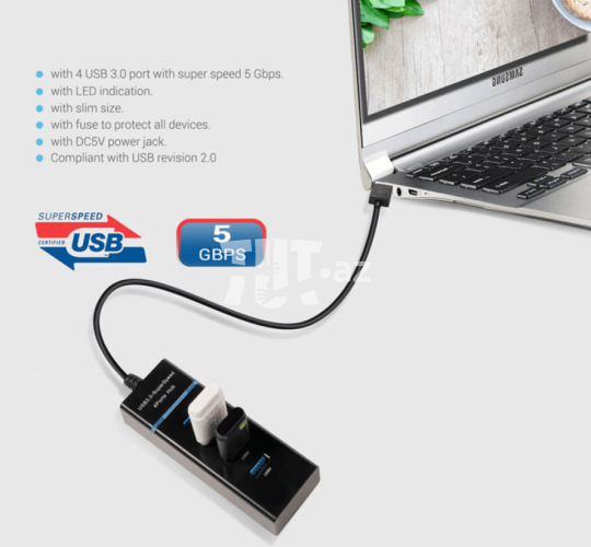 XBOSS C8 4 Portlu USB Hub 3.0 7 AZN Tut.az Бесплатные Объявления в Баку, Азербайджане