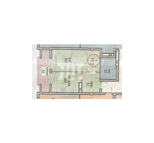 2-otaqlı mənzil , Nərimanov r., 71 m², 160 000 AZN, Bakı-da Ev / Mənzillərin alqı satqısı və Kirayəsi