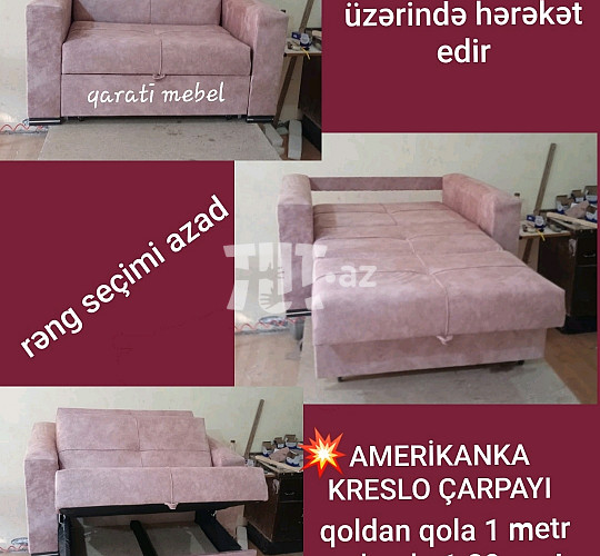 Kreslo çarpayı, 200 AZN, Мягкая мебель на продажу в Баку