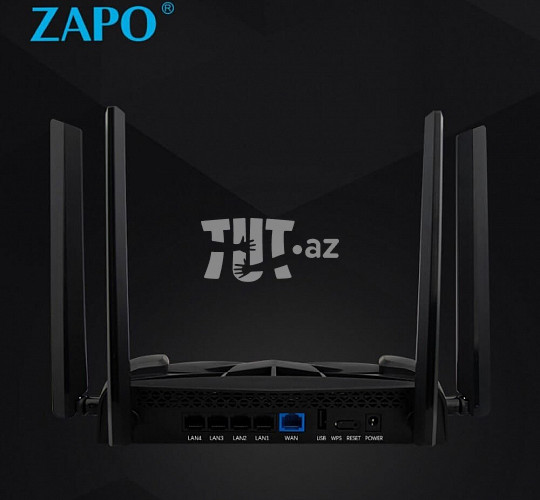 Zapo Gaming WiFi Router Modem Dual Band 5Ghz + 2.4Ghz AC 2600Mbps ,  248 AZN , Tut.az Pulsuz Elanlar Saytı - Əmlak, Avto, İş, Geyim, Mebel