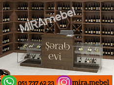 Şərab evi üçün vitrin mebel Bakı