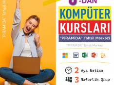 Kompüter kursları - “0”-dan professional səviyyəyə qədər Bakı