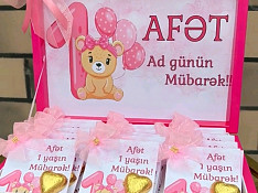 Ad günü konfetləri sifarişi Bakı