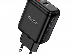 Kaku Ksc-668 30w Qualcomm Qc3 Fast Charge Dual Usb Type-C Smartfon Güc Adapter Başlığı Bakı