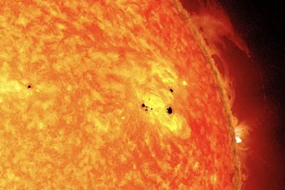 A strange spot was noticed on the Sun