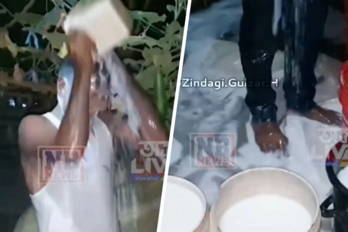 Man celebrated divorce by bathing in 40 liters of milk