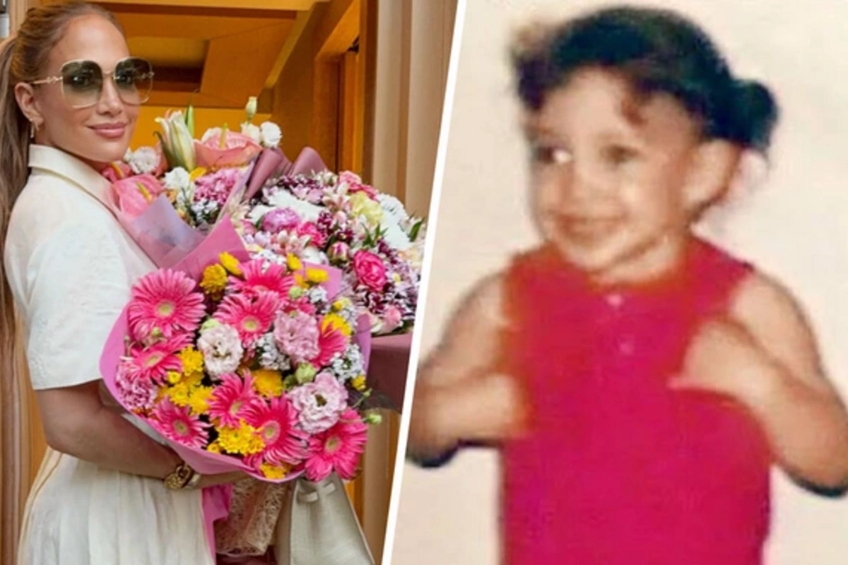 Jennifer Lopez published a childhood photo with a cake on her 56th birthday