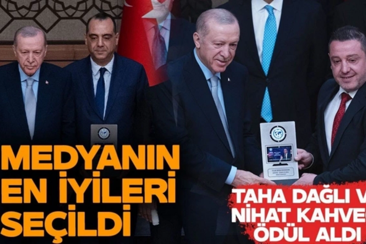 The President of Turkey presented two awards to the Haber Global TV channel