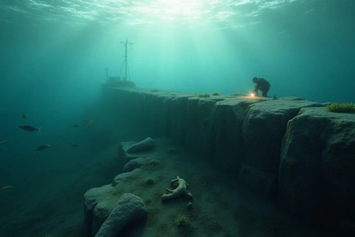 At the bottom of the Baltic Sea, an ancient wall 900 meters long has been discovered