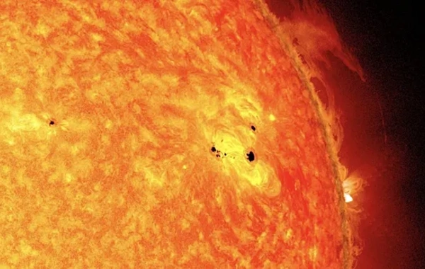A strange spot was noticed on the Sun