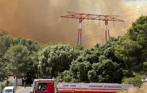 Forest fires are raging in the south of France